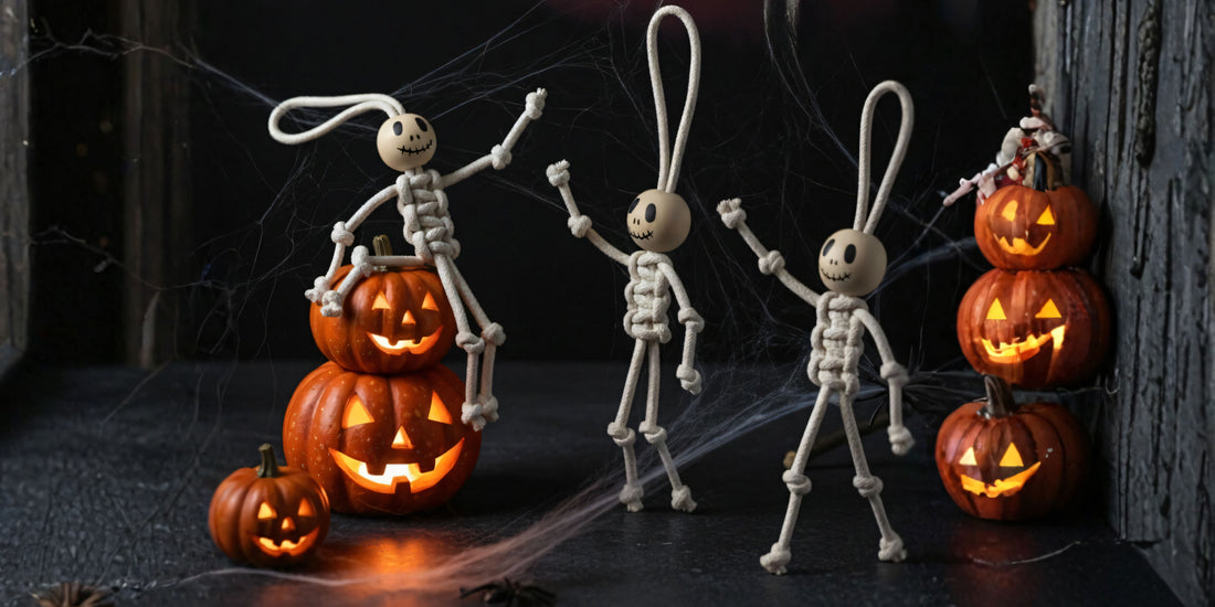 Esqueletos de algodón trenzado para Halloween