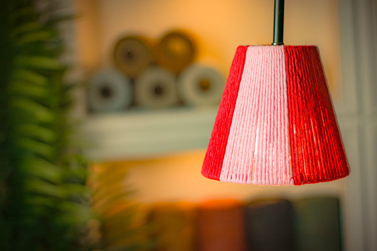 Lámpara de cordón peinado de polycotton de 3 mm fabricada con un armazón de alambre de 3 mm