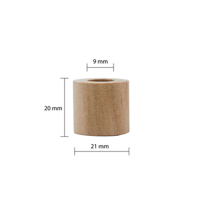 Cuentas cilíndricas de madera