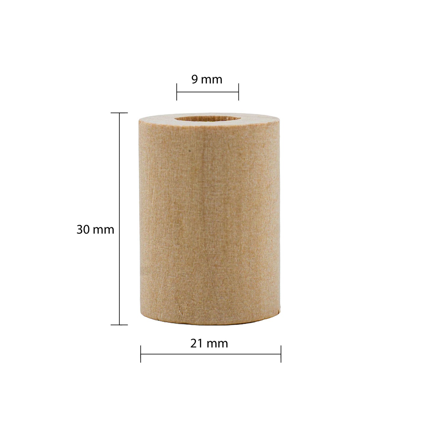 Cuentas cilíndricas de madera