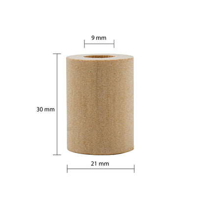 Cuentas cilíndricas de madera