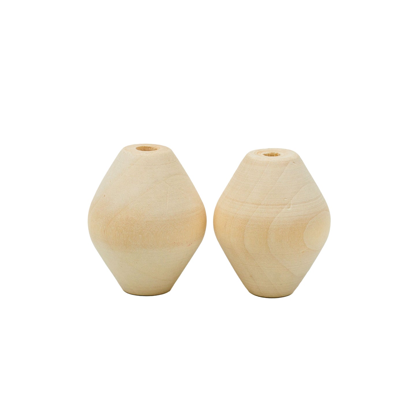 Cuentas bicono de madera