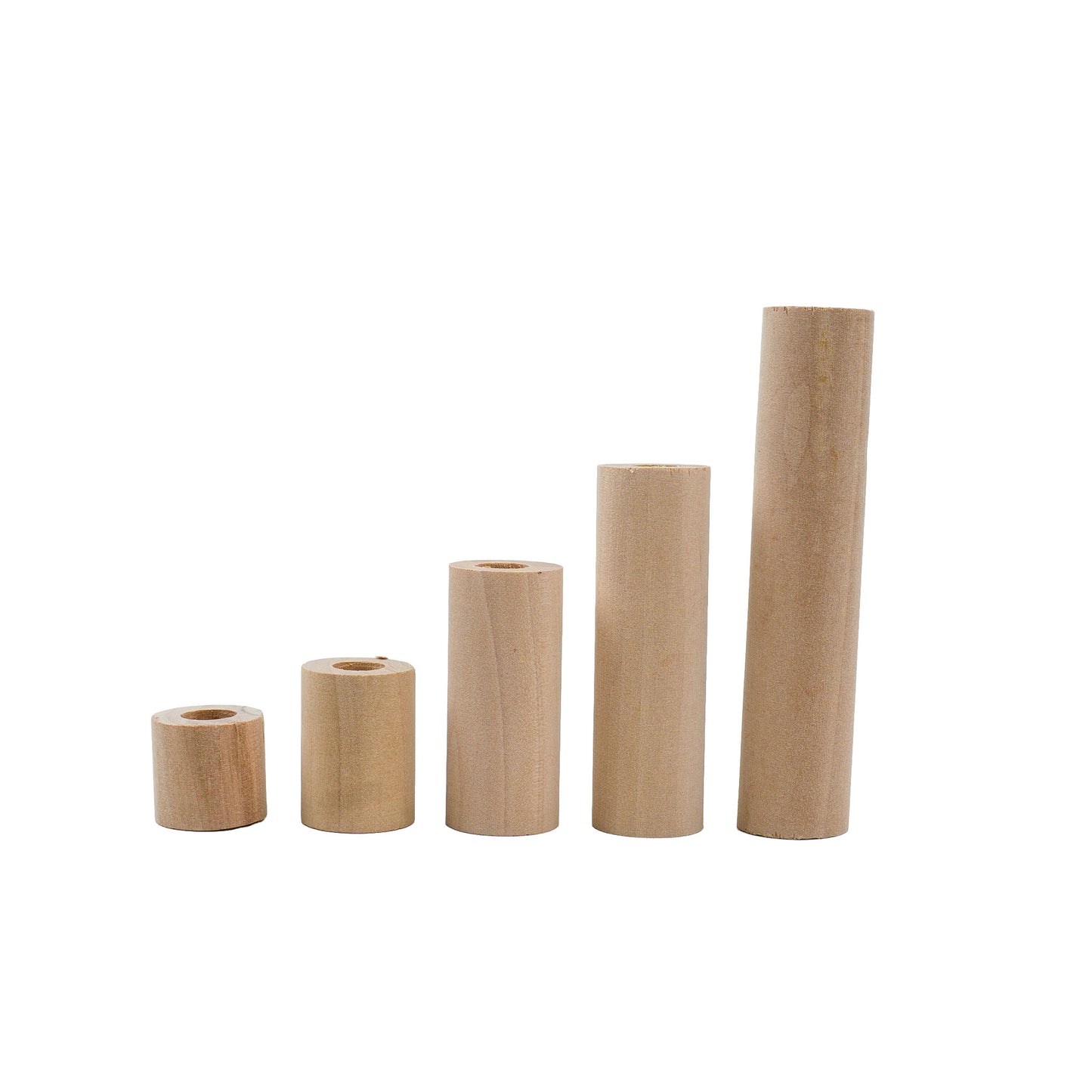 Cuentas cilíndricas de madera