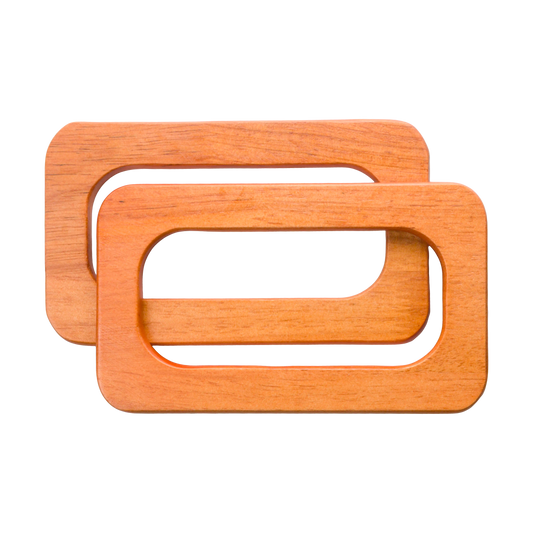 Manillas de madera rectangulares