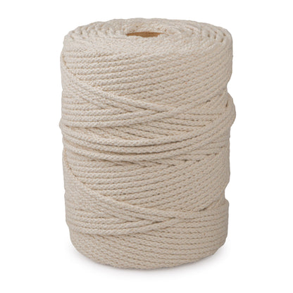 Cordón de algodón trenzado rústico de 5 mm