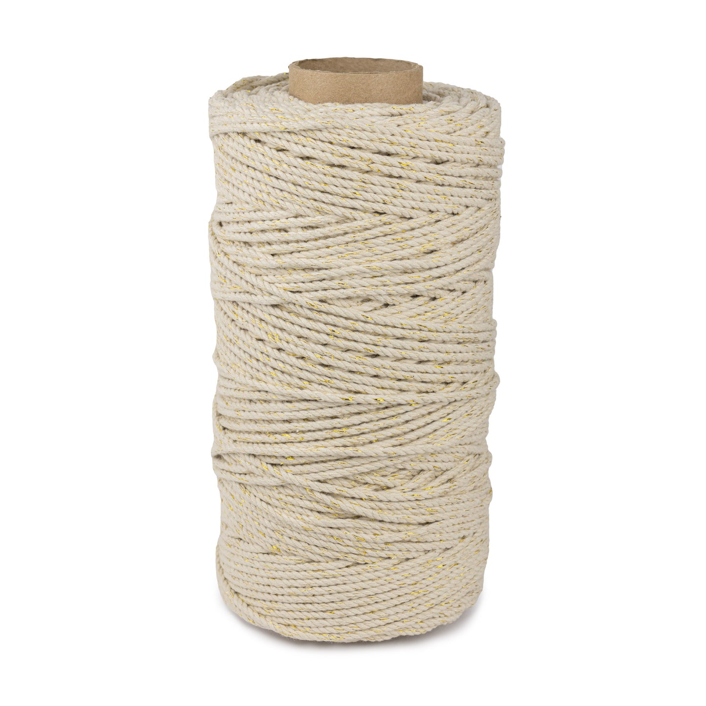 Cordón de algodón torcido de 3 mm con Lurex