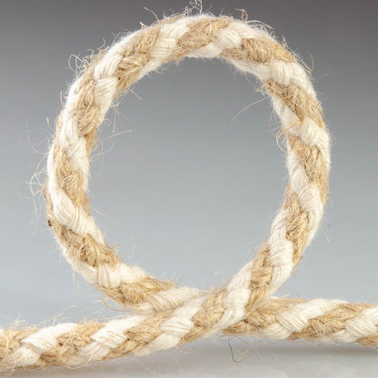 Cordón de algodón y yute trenzado