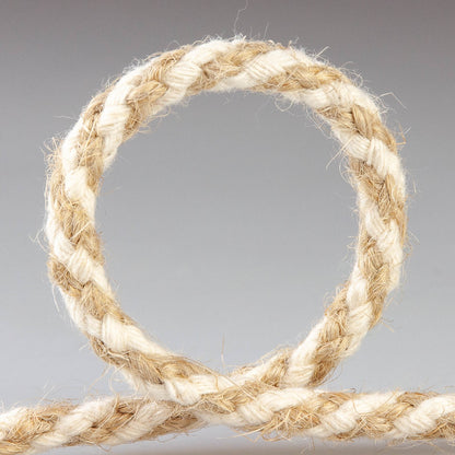 Cordón de algodón y yute trenzado