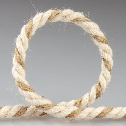 Cordón de algodón y yute torcido