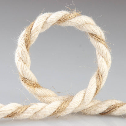 Cordón de algodón y yute torcido