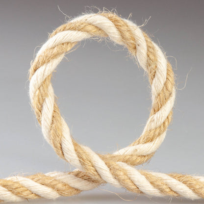 Cordón de algodón y yute torcido