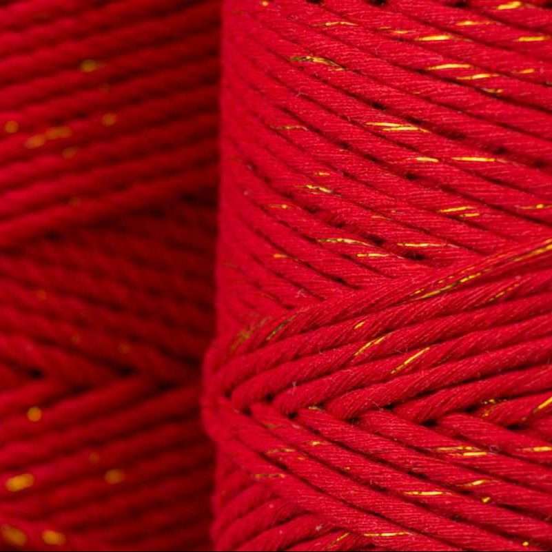 Cordón de polycotton peinado de 3 mm con Lurex