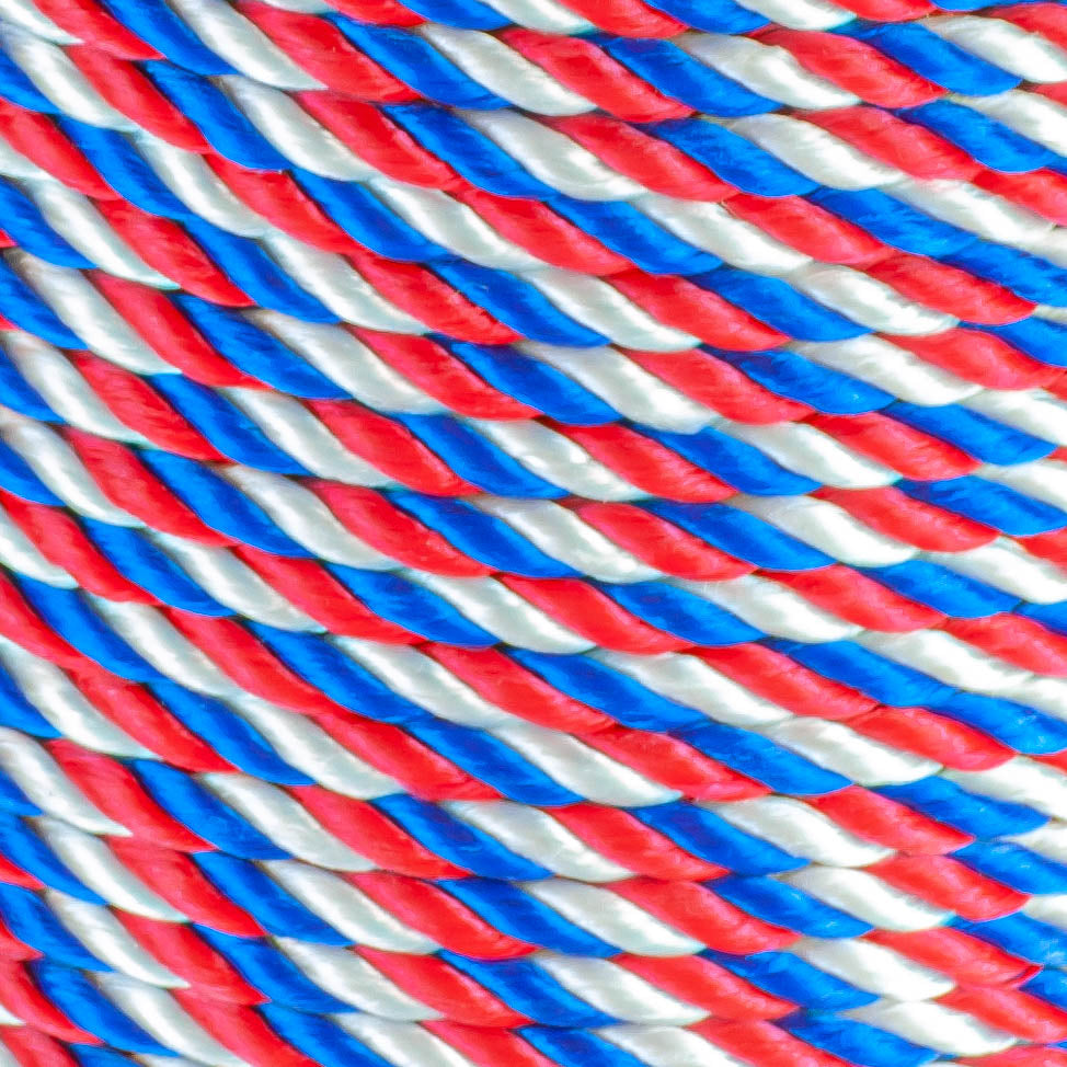 Lienza tricolor de polipropileno torcido de 8 mm