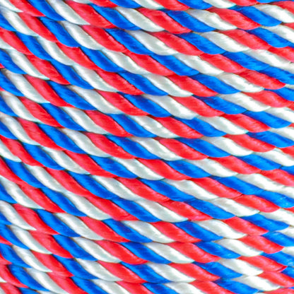 Lienza tricolor de polipropileno torcido de 8 mm