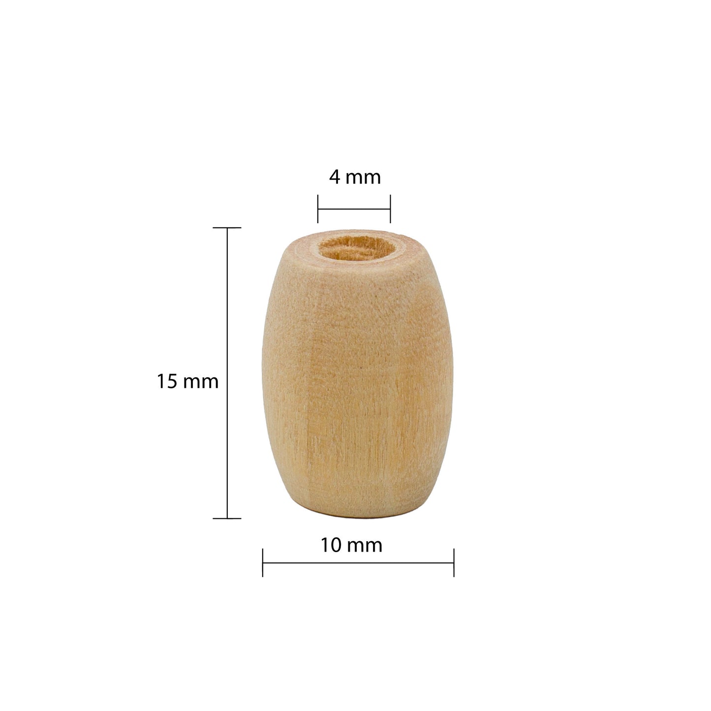 Cuentas barril de madera