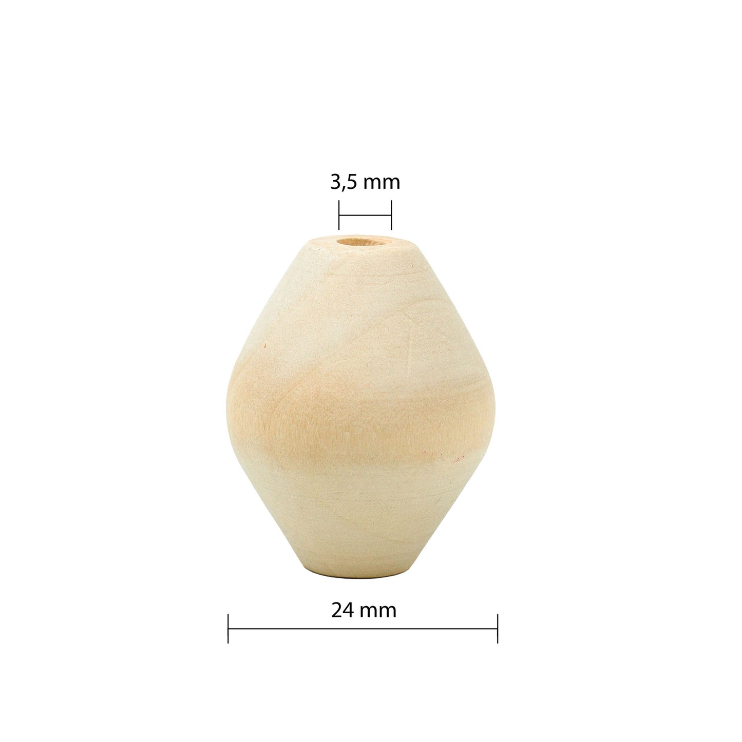 Cuentas bicono de madera